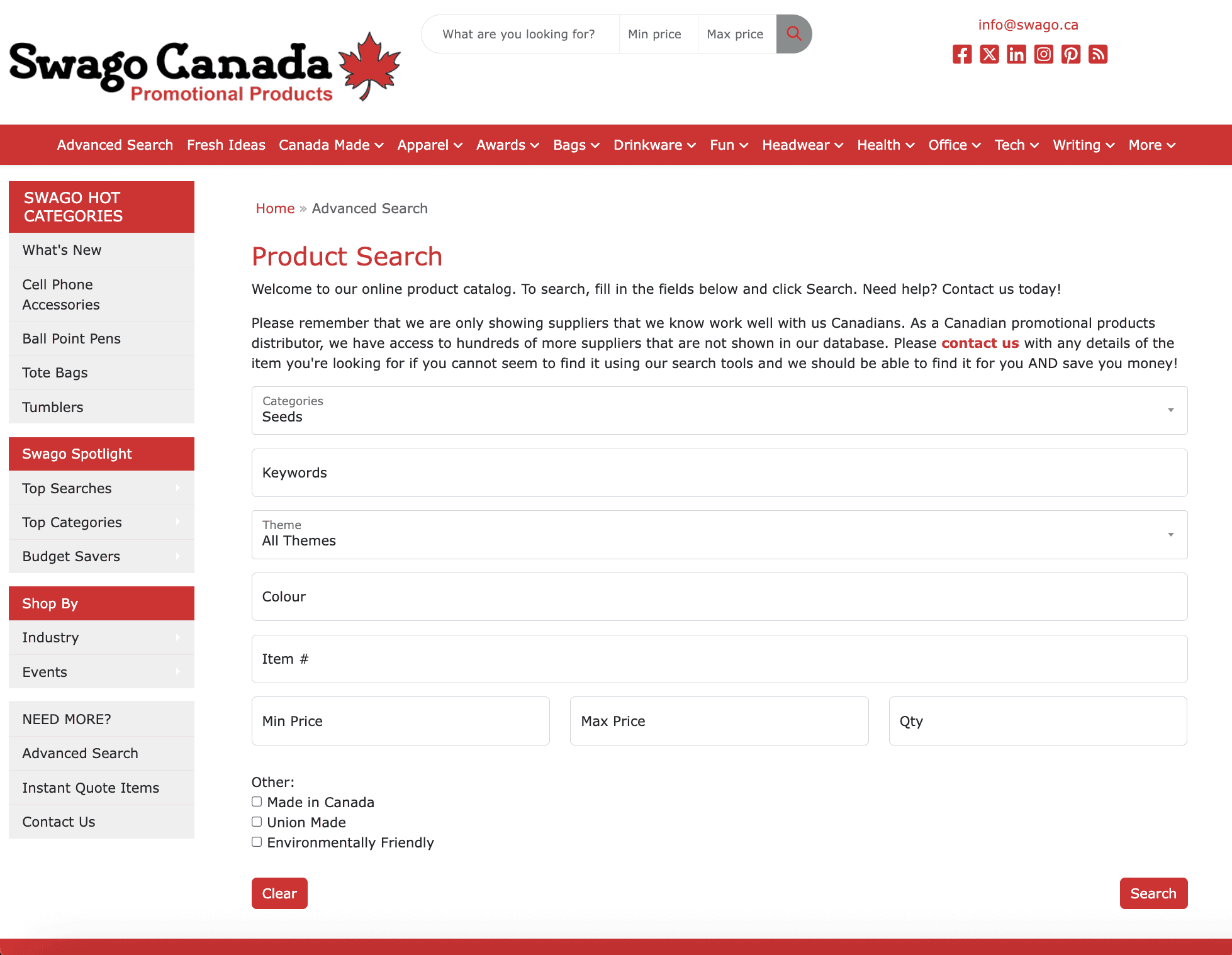Advanced Search Tool